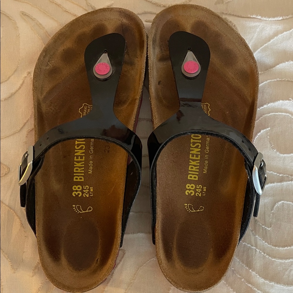 Birkenstock Black Patent Sandals
